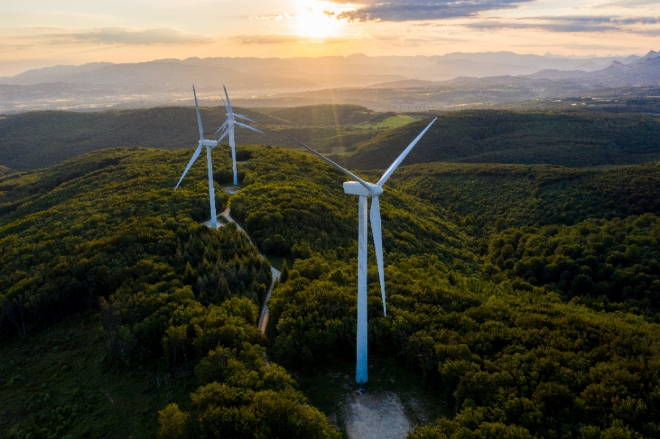 한화솔루션 유럽자회사 큐에너지가 프랑스에서 운영중인 풍력발전소. 사진=한화솔루션