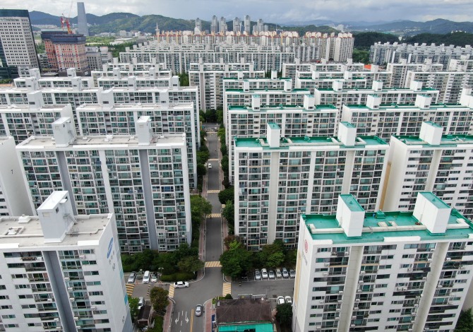 투기과열지구에서 해제된 대전시 서구 둔산동 아파트 단지 모습. 사진=연합뉴스