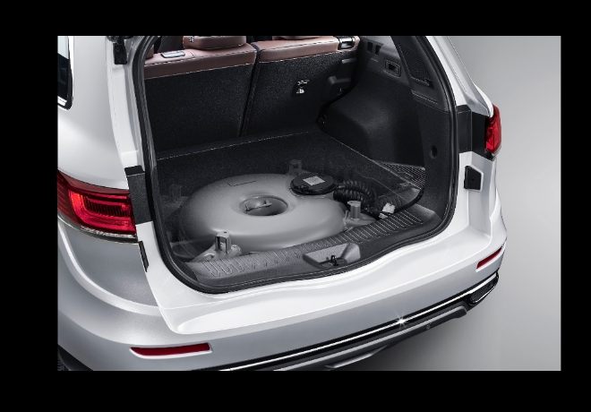 르노코리아자동차 QM6 LPe 모델에 장착되는 도넛 구조의 LPG 연료탱크. 르노코리아가 관련 특허를 소유하고 있으며, 실용성과 안전성을 모두 잡았다는 평가를 받고 있다. 사진=르노코리아자동차