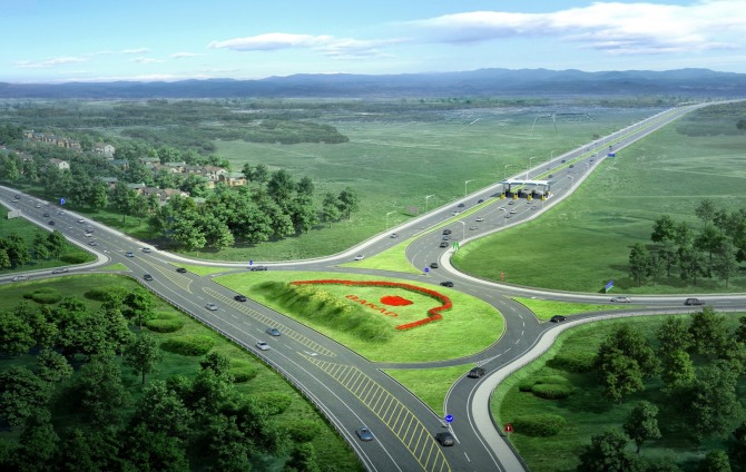 카자흐스탄 알마티 순환도로 사업(Almaty Ring Road Project) 조감도. 사진=한국도로공사, SK에코플랜트