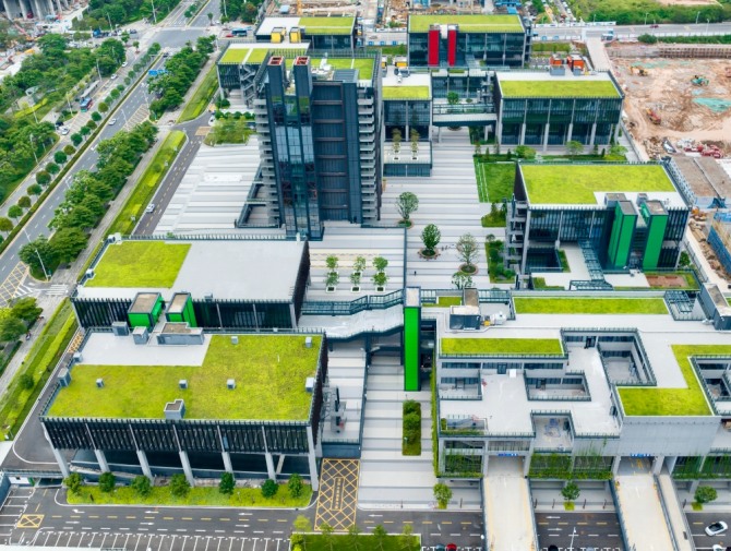 An aerial view of the north part of Qianhai Shenzhen-Hong Kong Youth Innovation and Entrepreneur Hub. Photo courtesy of the Qianhai Authority 
