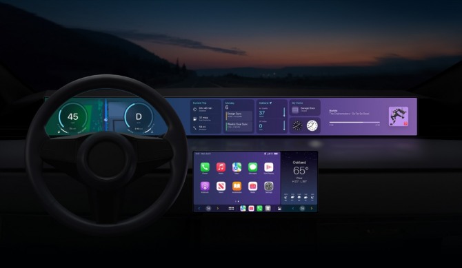 애플이 WWDC 2022에서 공개한 새 카플레이(CarPlay)