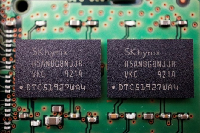 SK 하이닉스 매모리칩. 사진=로이터