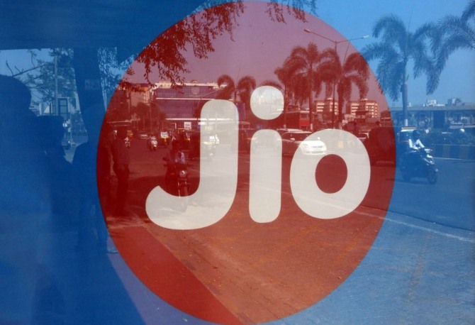 Reliance Jio's logo. Photo=Reuters