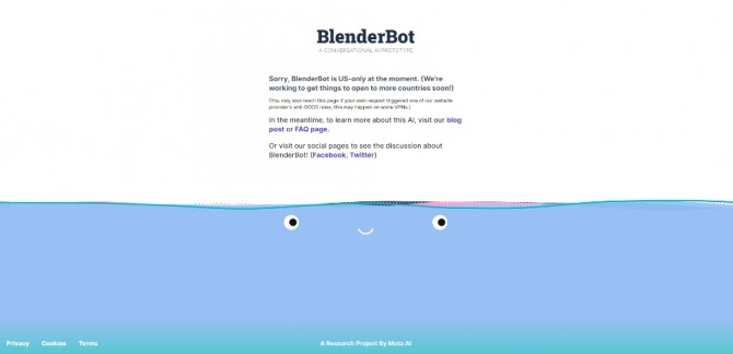 블렌더봇 3 베타버전을 이용할 수 있는 데모 사이트. 사진=메타AI