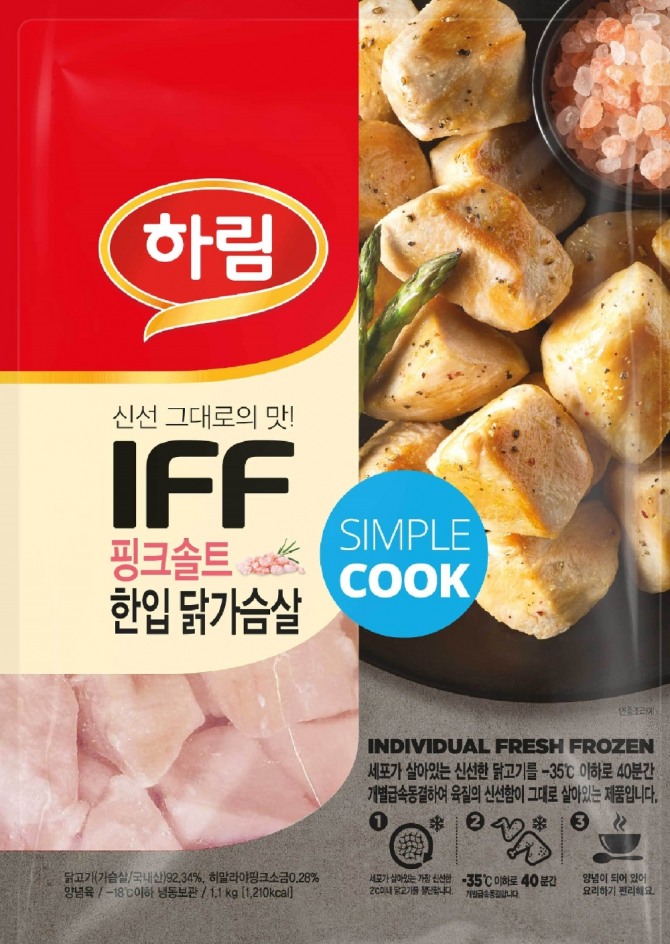 '하림 IFF 핑크솔트 한입 닭가슴살'. 사진=하림