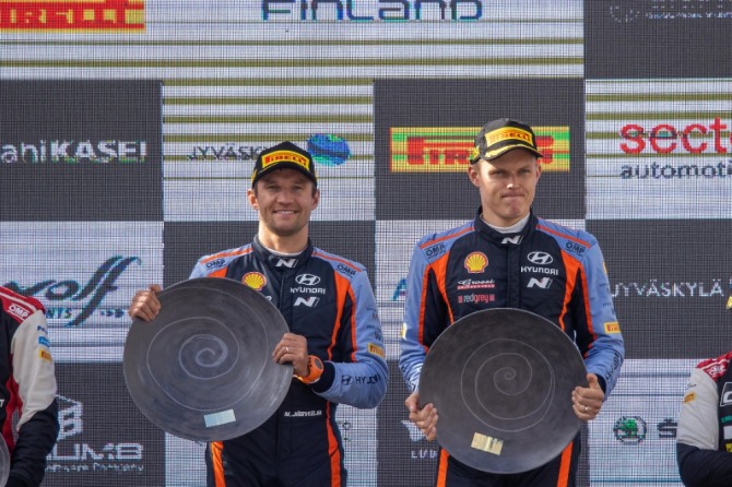 Hyundai Motor won the 8th round of the “2022 World Rally Championship (WRC)” held in Jyvaskyla, Finland. Photo= Hyundai Motor