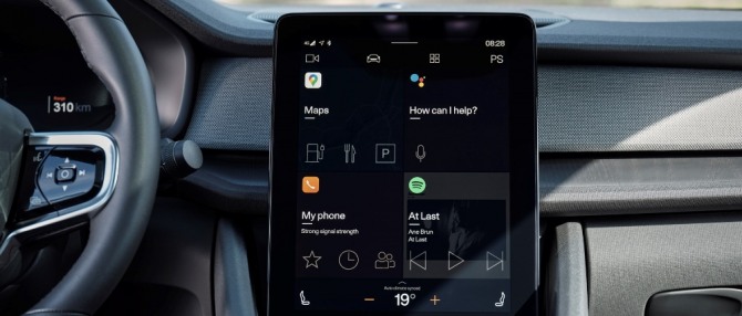 전기차의 인포테인먼트 시스템. 사진=폴스타