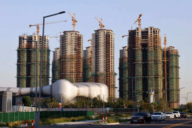 중국 장쑤성 부근에서 건설중인 아파트. 사진=로이터