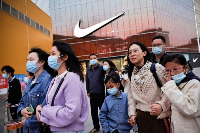 중국  베이징에 있는 나이키 매장. 사진=로이터