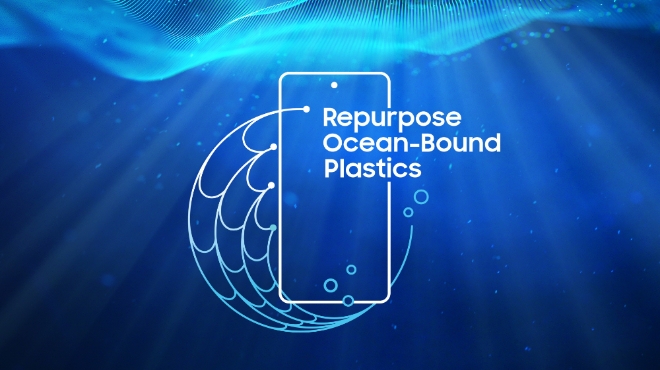 해양 플라스틱 폐기물 재활용. 사진=삼성전자 