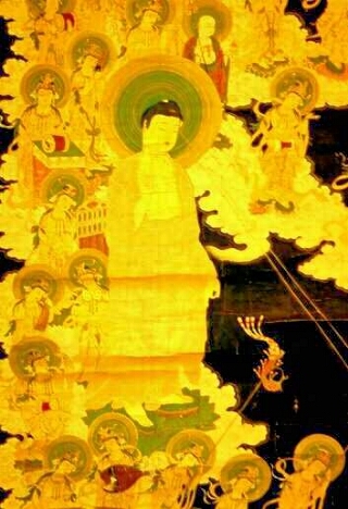 아미타불 접인도(국보급, 금분, 조선중기)