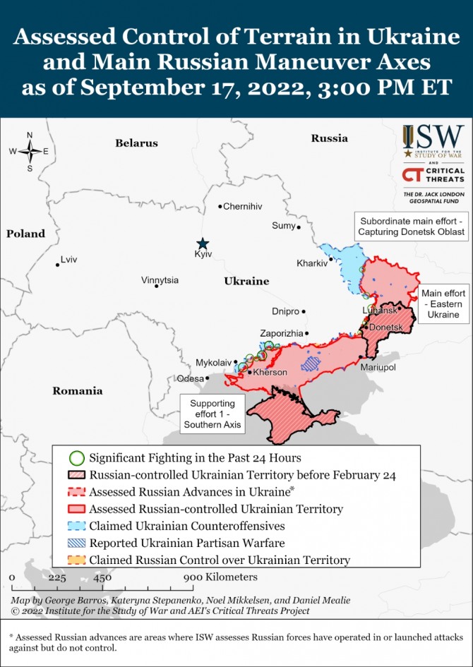 미국 전쟁연구소(ISW)의 우크라이나 전황도. 자료=ISW 홈페이지