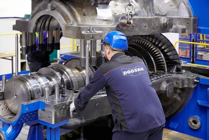 두산스코다파워가 체코 에너지기업의 발전용 증기터빈 업그레이드 사업을 완료했다. 사진=두산스코다파워