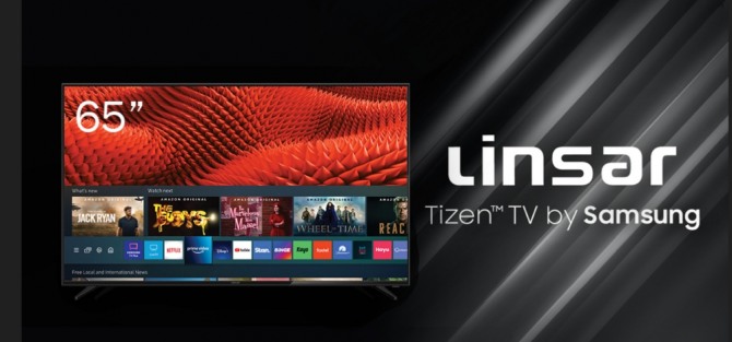 삼성전자의 스마트 TV용 OS 타이젠이 탑재된 Linsar TV. 사진=ALDI