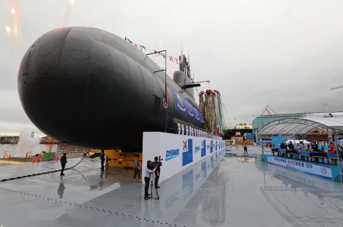 대우조선해양은 지난 2018년 9월 자체기술로 3000톤급 잠수함인 KSS-III 도산안창호함을 건조해 진수했다. 사진=대우조선해양