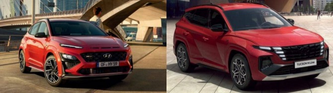 코나와 투싼 N라인30주년 기념에디션. 사진=현대차 스페인