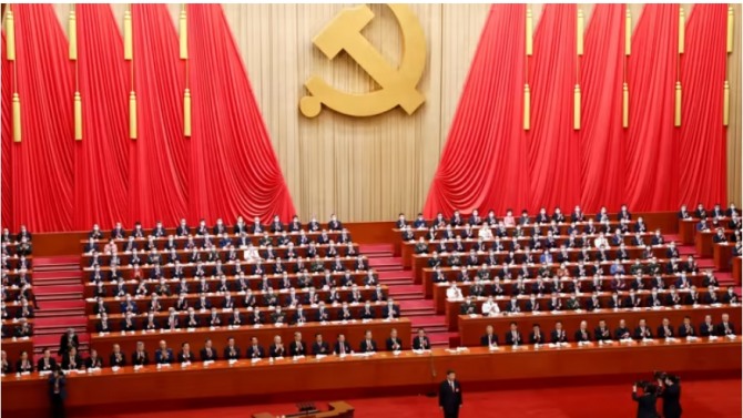 시진핑(習近平) 중국 국가주석이 제20차 중국공산당 전국대표대회 개막식에 참석하고 있다. 사진=로이터