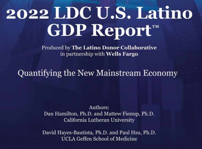 LDC가 최근 발표한 2022년 미국 히스패닉계 국내총생산(GDP) 현황’ 보고서. 사진=LDC