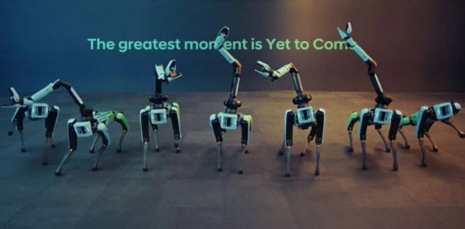 보스턴다이내믹스의 4족형 로봇 스팟이 음악에 맞춰 춤을 추고 있다. 사진=보스턴다이내믹스 동영상