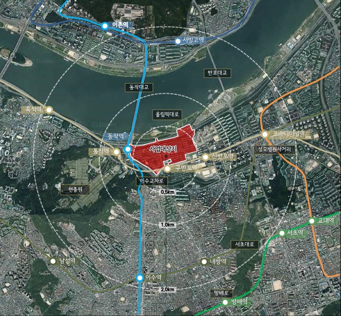 반포주공1단지 위치도. 사진=서울시