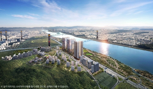 ‘덕은DMC 아이에스BIZ타워 한강’ 조감도. 사진=IS동서