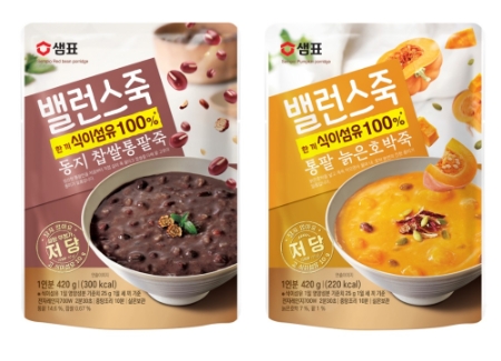 밸런스죽 신제품 2종. 사진=샘표