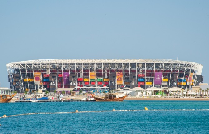 A view of Stadium 974 in Doha, Qatar, which will host matches during the 2022 FIFA World Cup that began Sunday. Situated in the portside area and in sight of Doha’s coastal cityscape, it offers not only dazzling views, but an intriguing design concept. It is the first fully demountable venue in World Cup history, made from 974 recycled shipping containers manufactured by Shenzhen-headquartered China International Marine Containers (Group) Co. Ltd. (CIMC). Photo from Xinhua