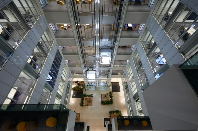 HL클레무브 판교 신사옥 넥스트 엠(M) 실내 중정(中庭) 디자인. 사진=HL그룹