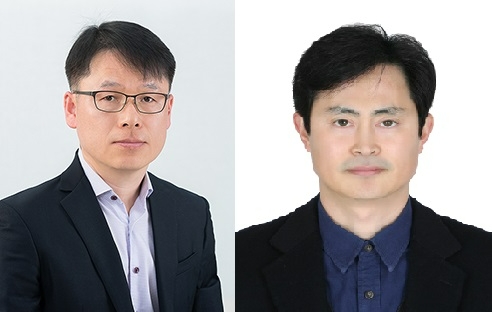 (왼쪽부터)이왕근, 장해기 삼성중공업 부사장. 사진=삼성중공업