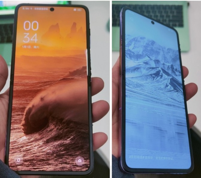 주름이 보이지 않는 오포의 FIND N2 FLIP. 사진=유튜브