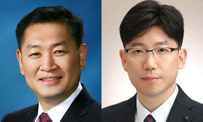 삼성전자가 지난 9일 정기 인사와 조직개편을 단행한 결과 한종희(왼쪽) 대표이사가 기존에 맡고 있던 VD(영상디스플레이)사업부문과 DA(생활가전사업부문)을 겸직하기로 했으며, VD사업부문에는 '부사업부장' 직을 신설해 용석우 부사장을 선임했다. 사진=삼성전자