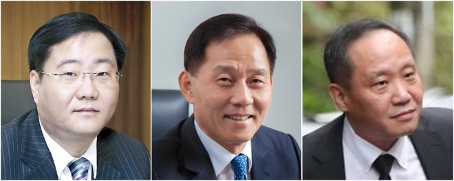 왼쪽부터 정몽진 KCC 회장, 정몽익 KCC글라스 회장, 정몽열 KCC건설 회장 순. 사진=각 사 취합 