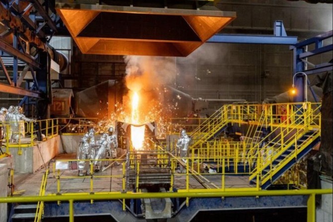 US스틸 인디애나 공장이 유휴 용광로를 재가동했다. 사진=US스틸