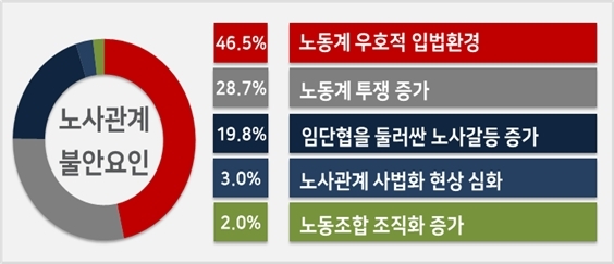 2023년 노사관계 불안요인 그래프. 사진=경총