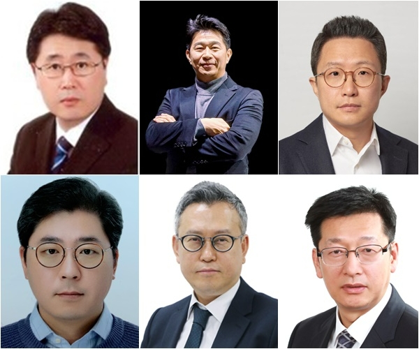 (시계방향) 이영택 현대차 부사장, 송민규 현대차 부사장, 지성원 현대차 전무, 안경수 현대로템 전무, 이정엽 현대로템 전무, 안형기 현대차 전무. 사진=현대차그룹