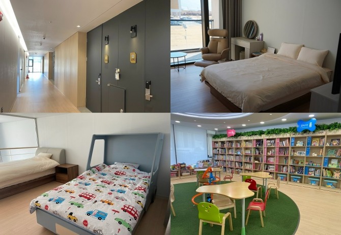 RMHC 2층은 환아 가족을 위한 침실, 아이들을 위한 도서관과 라운지, 공용부엌 및 세탁실로 구성돼 있다. 