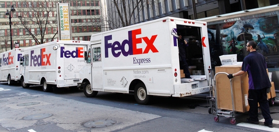 페덱스 트럭이 뉴욕에 주차된 모습. 사진=로이터