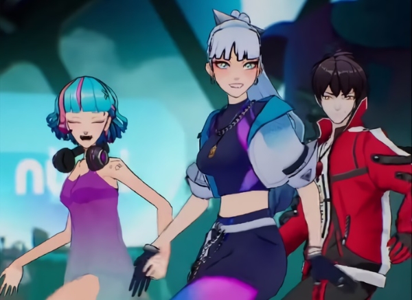 뉘미버스의 핵심 캐릭터 3인의 모습. 왼쪽부터 '이지 뉘미', '다비다', '테크V'. 사진=이지 뉘미 공식 유튜브 채널