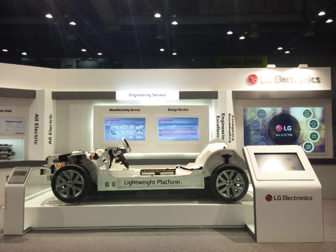 LG전자가 2015년 공개한 EVS 플랫폼. 사진=LG전자