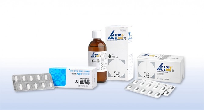 지르텍과 씨잘, 씨잘액 제품 모습(사진=제일약품)