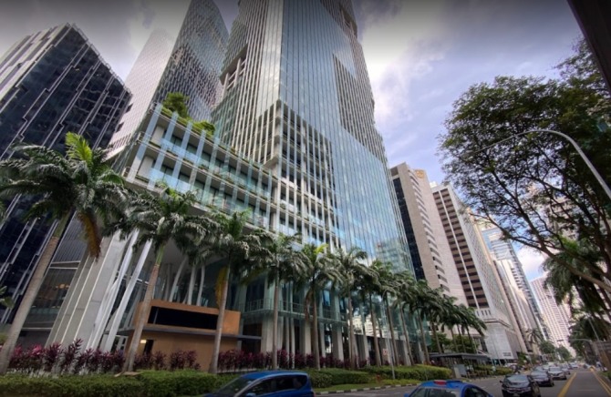 트위터 싱가포르 지사가 입주해 있는 싱가포르 중심가의 건물. 사진=구글