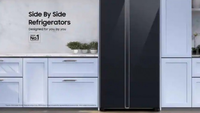 삼성전자가 인도에 새롭게 출시한 양문형 냉장고. 사진=삼성전자 인디아