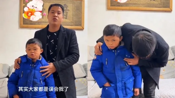 판샤오친의 사촌 형이 구걸 사건을 해명하기 위해 영상을 올렸다. 사진=웨이보 영상 캡처