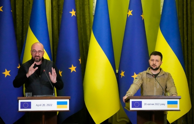 우크라이나는 지난 6월 EU 가입 후보국 지위를 획득한 데 이어 2년 안에 EU 가입을 희망한다고 전했다. 사진=뉴시스