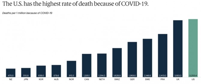 미국과 주요국 국민의 의료비 지출 비교. 사진=커먼웰스펀드