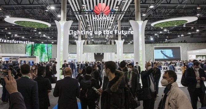 모바일 월드 콩그레스(MWC) 2022 화웨이 부스 전경. 사진=화웨이
