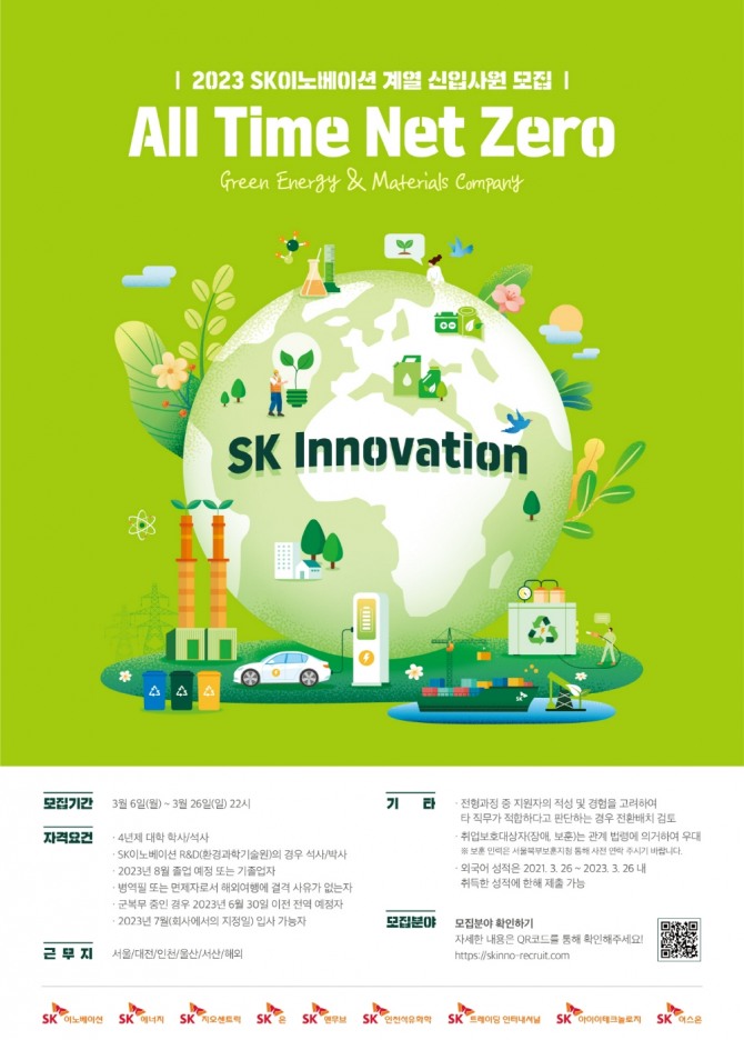 SK이노베이션 계열사 2023년 상반기 신입사원 채용 포스터. 사진=SK이노베이션
