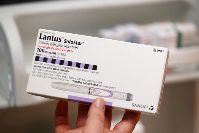 사노피가 생산하는 인슐린 약품 '란투스 솔로스타'. 사진=로이터