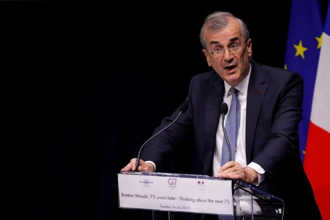 프랑스 중앙은행 총재가 이번 유럽중앙은행의 금리 인상은 유럽 은행의 견고함에 대한 강한 신뢰 신호라고 말했다. 사진=로이터